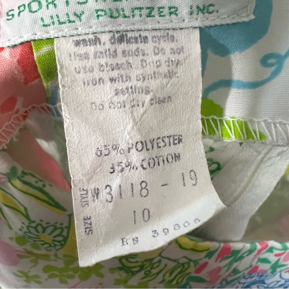 Vintage 70s Lilly Pulitzer Patchwork Midi Skirt Sz 10 Floral Bunnies Berries - Picture 5 of 16